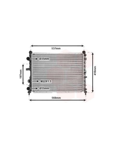 COMPATIBLE CON RADIADOR FIAT GROUP 155 DEDRA...