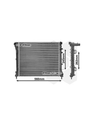 COMPATIBLE CON RADIADOR FIAT PANDA 500 0.9 1.3D...