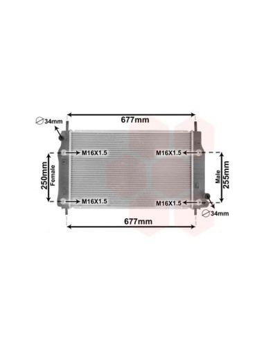 COMPATIBLE CON RADIADOR FORD MONDEO I 1.6 i 16V...