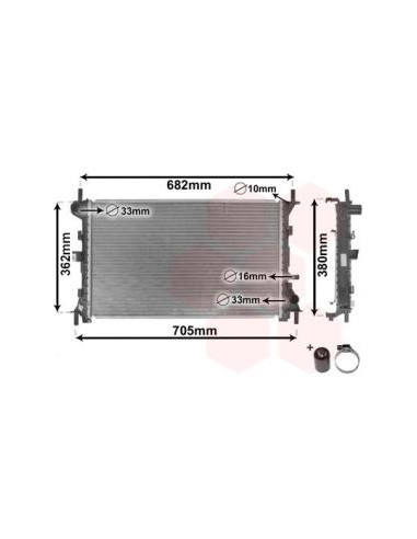 COMPATIBLE CON RADIADOR FORD FOCUS 1.4 1.6 1.8 98