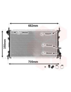 COMPATIBLE CON RADIADOR FORD FOCUS 2.0 1.8 DIESEL 98