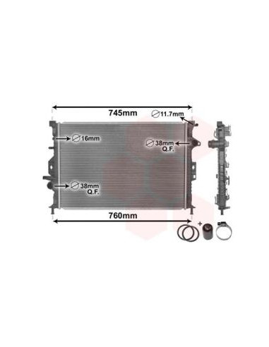 COMPATIBLE CON RADIADOR FORD FOCUS 11 MONDEO 07...