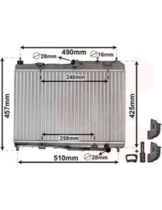 COMPATIBLE CON RADIADOR FORD FIESTA 1.2 1.4 1.6 2008