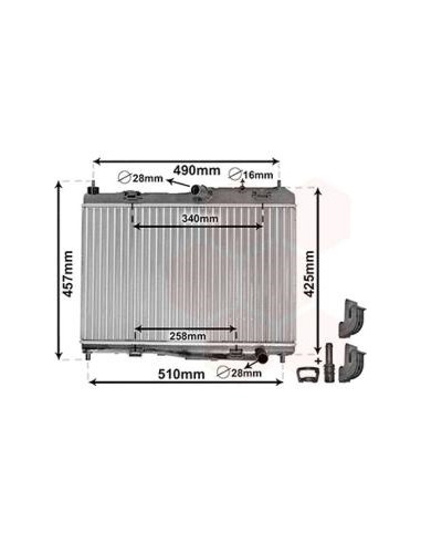 COMPATIBLE CON RADIADOR FORD FIESTA 1.2 1.4 1.6...