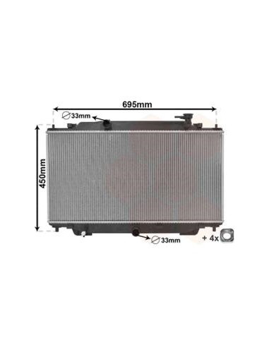 COMPATIBLE CON RADIADOR MAZDA 3 1.5 2.0 2013.10
