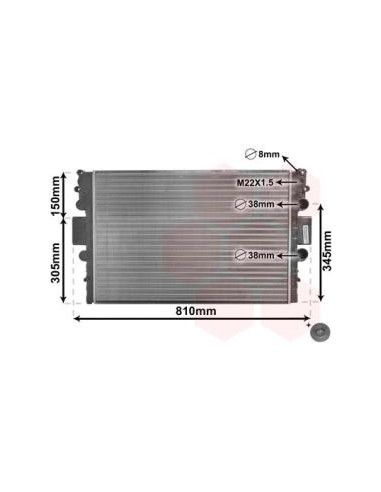 COMPATIBLE CON RADIADOR AGUA IVECO DAILY 2000