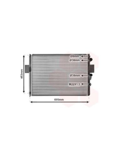 COMPATIBLE CON RADIADOR IVECO 30.8 35.10