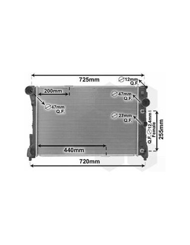 COMPATIBLE CON RADIADOR MERCEDES C W204 180...