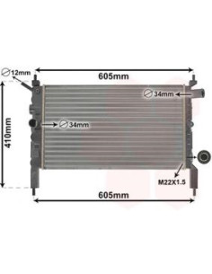COMPATIBLE CON RADIADOR OPEL ASTRA F 1.4 i,16V,Si 1.6 i,Si