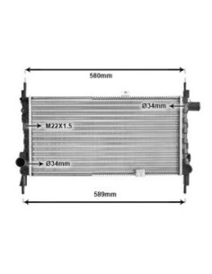 COMPATIBLE CON RADIADOR OPEL KADETT E 1.3 i,N,S 1.4 i,S