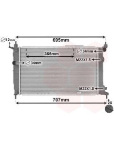 COMPATIBLE CON RADIADOR OPEL ASTRA F 1.4 i,Si 1.6 i,Si 1