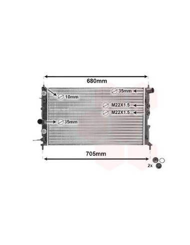COMPATIBLE CON RADIADOR OPEL OMEGA B