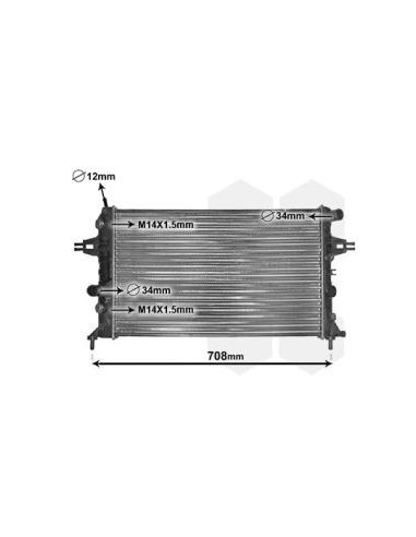 COMPATIBLE CON RADIADOR OPEL ASTRA G ZAFIRA 1.4...