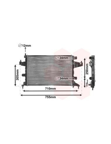 COMPATIBLE CON RADIADOR OPEL CORSA CON 1.0 12V...