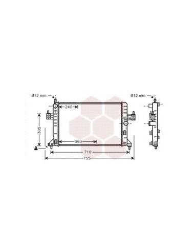 COMPATIBLE CON RADIADOR OPEL CORSA CON 1.7 DI,DTI