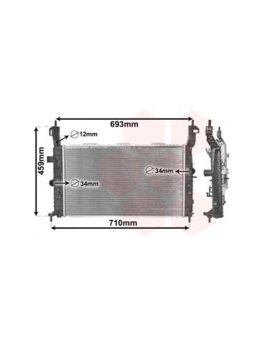 COMPATIBLE CON RADIADOR OPEL MERIVA 1.4 1.6 1.8 03