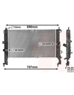 COMPATIBLE CON RADIADOR OPEL MERIVA 1.3CDTI 1.7 CDTI 03