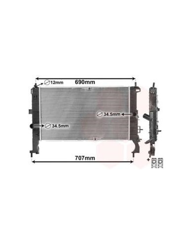 COMPATIBLE CON RADIADOR OPEL MERIVA 1.3CDTI 1.7...