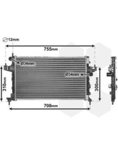COMPATIBLE CON RADIADOR OPEL CORSA CON 1.3 1.7 CDTI