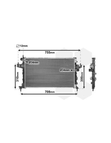 COMPATIBLE CON RADIADOR OPEL CORSA CON 1.3 1.7...