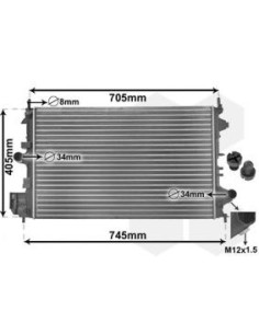COMPATIBLE CON RADIADOR OPEELEVALUNASECTRA C 2005.10