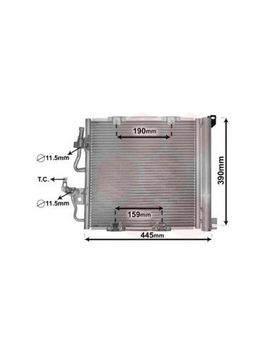 COMPATIBLE CON CONDENSADOR OPEL ASTRA H 1.3 1.7...
