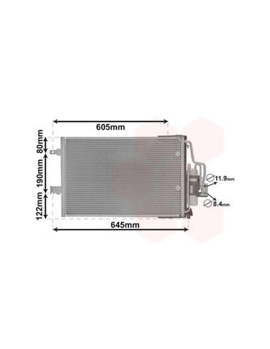COMPATIBLE CON CONDENSADOR OPEL CORSA C 08 2003...