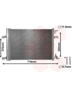 COMPATIBLE CON CONDENSADOR OPEL ASTRA J 1.3 1.7CDTI 10