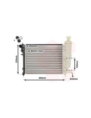 COMPATIBLE CON RADIADOR PSA 106 1.0 1.1 1.4