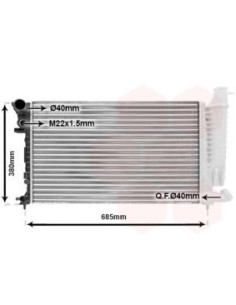 COMPATIBLE CON RADIADOR PSA 306 ZX 1.6 i 1.8,D,ST 1.9