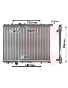 COMPATIBLE CON RADIADOR PSA 206 1.1 i 1.4 i 1.6 i 1.9