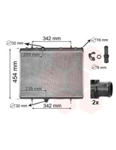 COMPATIBLE CON RADIADOR CITROEN C4 307 1.6 2.0 HDI 04