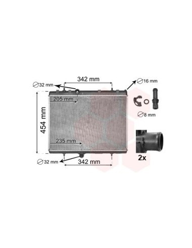 COMPATIBLE CON RADIADOR CITROEN C4 307 1.6 2.0...