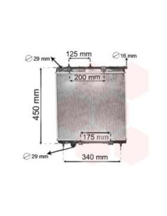 COMPATIBLE CON RADIADOR PEUGEOT 207 WA, WC