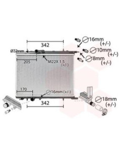 COMPATIBLE CON RADIADOR PSA 206 307 XSA. BERL PART C4...