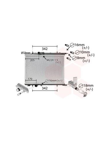 COMPATIBLE CON RADIADOR PSA 206 307 XSA. BERL...