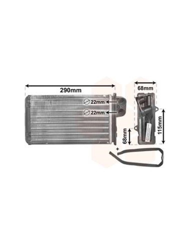 COMPATIBLE CON RADIADOR CALEFACCION PEUGEOT 406 8B