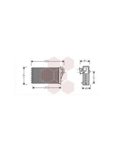 COMPATIBLE CON RADIADOR CALEFACCION PEUGEOT 206...
