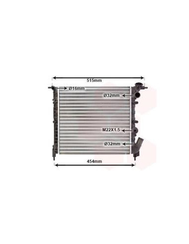 COMPATIBLE CON RADIADOR RENAULT CLIO 90 1.1 1.2...