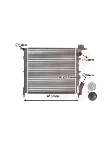 COMPATIBLE CON RADIADOR RENAULT CLIO I 1.1