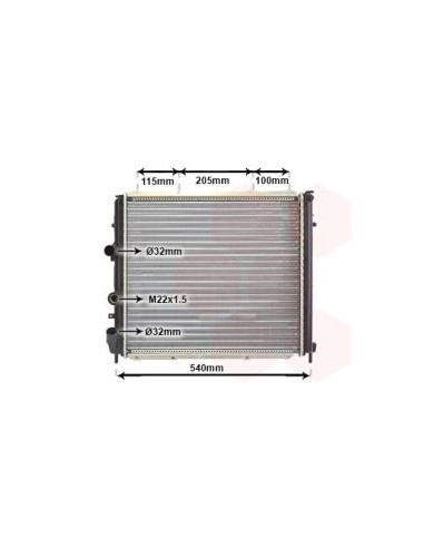 COMPATIBLE CON RADIADOR RENAULT KANGOO 1.9D 97