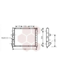 COMPATIBLE CON RADIADOR RENAULT KANGOO 1.9 D 65 1.9 D Ec