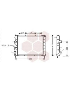 COMPATIBLE CON RADIADOR RENAULT CLIO II 1.9 D 480MM x...