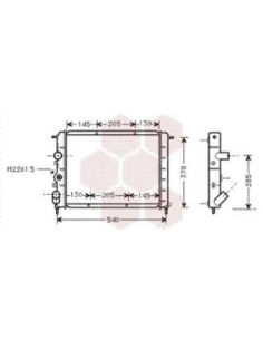 COMPATIBLE CON RADIADOR RENAULT CLIO II 1.9 D