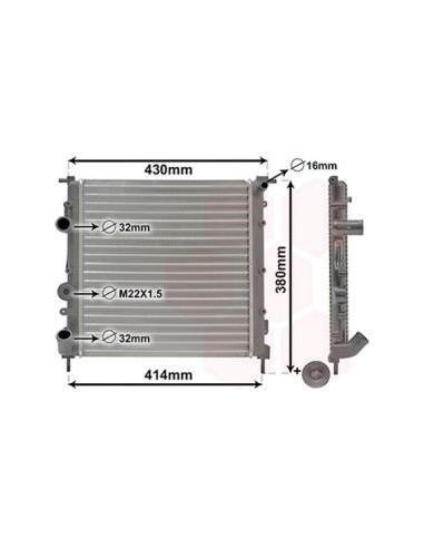 COMPATIBLE CON RADIADOR RENAULT CLIO II 1.2