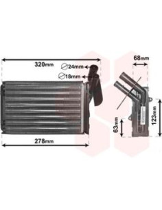 COMPATIBLE CON RADIADOR CALEFACCION RENAULT CLIO I