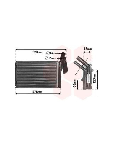 COMPATIBLE CON RADIADOR CALEFACCION RENAULT CLIO I
