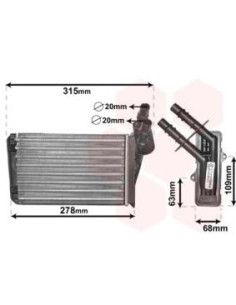 COMPATIBLE CON RADIADOR CALEFACCION RENAULT CLIO II