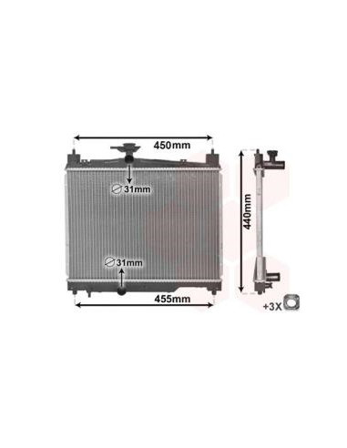 COMPATIBLE CON RADIADOR TOYOTA YARIS 1.0 16V...