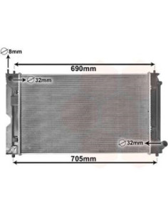 COMPATIBLE CON RADIADOR TOYOTA COROLLA 1.4D4D